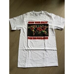 MEDIUM ENEMY TEE WHITE TEE FTP BRAND NEW ❤️✅ SHIPS ASAP F*CK THE POPULATION